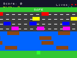 Frogger: cross the road, then the river